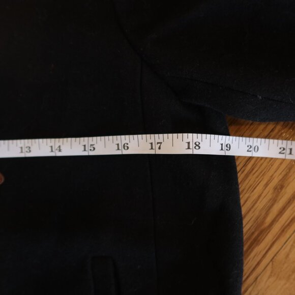 JCREW wool toggle pea coat black long hood 6 preppy classic academia warm winter - Picture 8 of 9